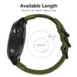 For Jiamin Fenix5, 22MM Three-ring Nylon Watchband