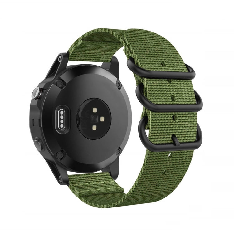 For Garmin Fenix 5S 20mm Three-ring Nylon Watchband