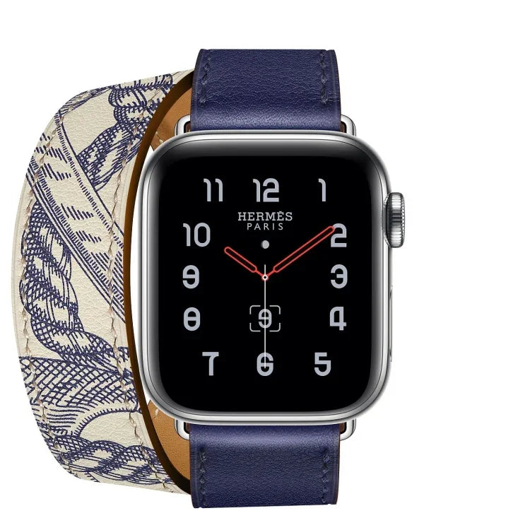 For Apple Watch 3 / 2 / 1 Generation 38mm Universal Silk Screen Printing Double-loop Watchband