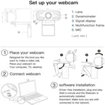 Full HD 1080P Web Camera With Noise Cancellation Microphone Skype Streaming Live Camera for Computer Android TV