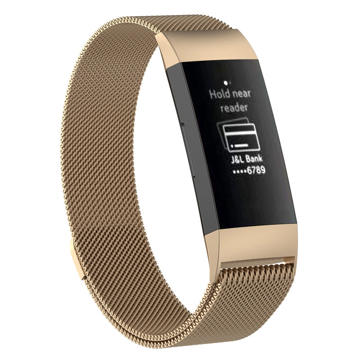 Stainless Steel Magnet Wrist Strap for FITBIT Charge 4 / 3，Small Size: 190x18mm, Size：190x18mm