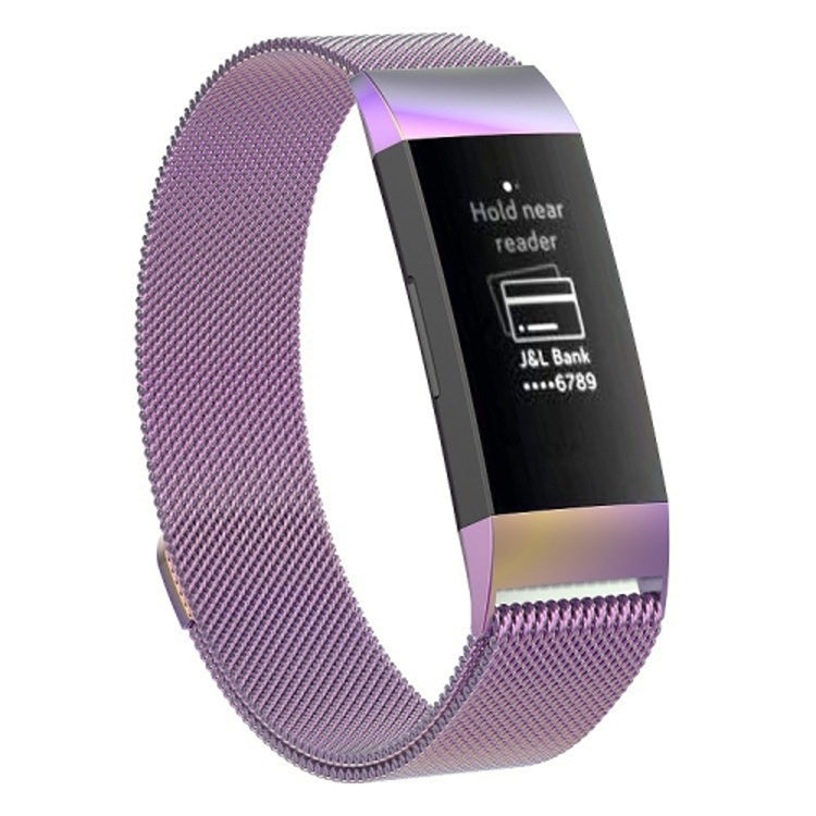 Stainless Steel Magnet Wrist Strap for FITBIT Charge 4 / 3，Small Size: 190x18mm, Size：190x18mm