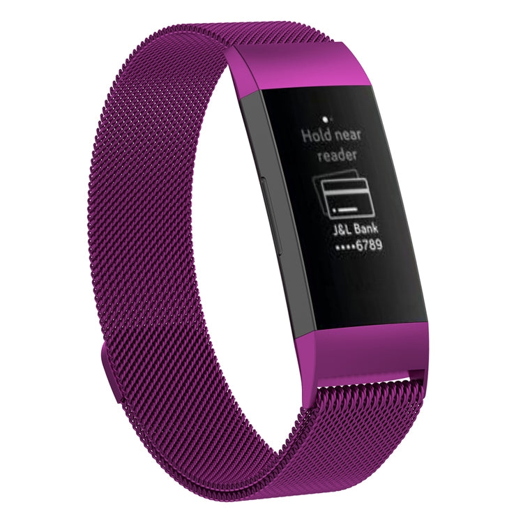 Stainless Steel Magnet Wrist Strap for FITBIT Charge 4 / 3，Small Size: 190x18mm, Size：190x18mm