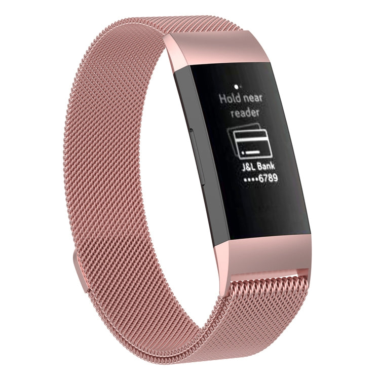 Stainless Steel Magnet Wrist Strap for FITBIT Charge 4 / 3，Small Size: 190x18mm, Size：190x18mm