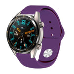 22mm For Huawei Watch GT2e GT2 46mm Monochrome Silicone Reverse Buckle Strap