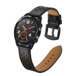 22mm For Huawei Watch GT2e / GT2 46mm Plum Blossom Hole Leather Strap