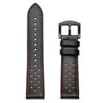 22mm For Huawei Watch GT2e / GT2 46mm Plum Blossom Hole Leather Strap