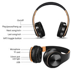 Tourya B7 Wireless Bluetooth Headset Foldable Headphone Adjustable Earphones with Microphone, B7 (Black Red), B7 (Black Blue)