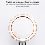 Universal Pressurized One-touch Water Stop Hand Shower Head, White Color Gold