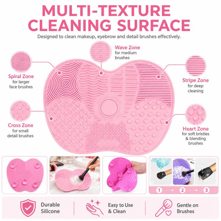 Silicone Brush Cleaner Mat Washing Tools For Cosmetic Make Up Eyebrow Brushes Cleaning Pad Scrubber Board