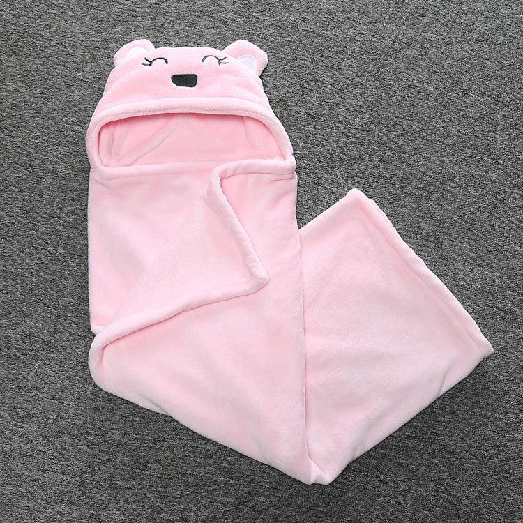 Cute Animal Cartoon Babies Blanket Kids Hooded Bathrobe Toddler Baby Bath Towel