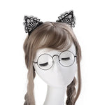 Women Lace Lovely Cat Ear Hairband Head Chain