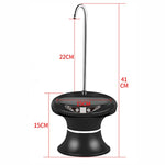 Tray Bucket Water Pump USB Rechargeable Wireless Electric Mineral Water Bucket Automatic Water Dispenser, Black