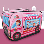 Children Toy Tent Cloth Fire Truck Police Car School Bus Game House, Fire Truck, Police Car, School Bus, Ice Cream Truck