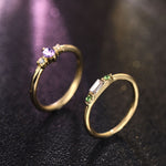 4 PCS Women Vintage Bohemian Crystal Zircon Ring Set, 6, 7, 8, 9, 5, 10