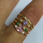4 PCS Women Vintage Bohemian Crystal Zircon Ring Set, 6, 7, 8, 9, 5, 10