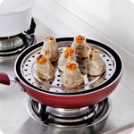 Multifunctional Waterproof Shelf Steaming Tray Stainless Steel Steaming Grid Cage Steaming Sheet Steaming Rack, 20cm, 22cm, 24cm, 26cm