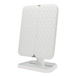Simple & Stylish LED Three-Fold Square Makeup Mirror, Plug-in Monochrome Lamp, Charging Model Monochrome Lamp, Charging Model Three-color Light