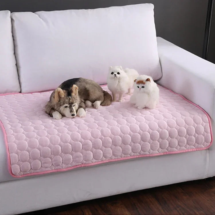 SFB104 Summer Cooling Mats Blanket Ice Pet Dog Cat Bed Mats, 50x40cm, 63x50cm, 70x56cm, 102x70cm