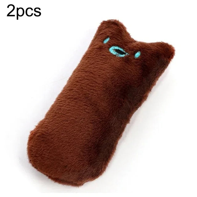2個セット 歯ぎしり防止キャットニップおもちゃ 面白いインタラクティブぬいぐるみ猫用おもちゃ ペット子猫用噛むおもちゃ 爪・親指噛み防止 キャットミント入り