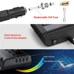 TR12 100W Car Cigarette Lighter One Drag Three With Switch Voltage Display 4USB Car Cigarette Lighteri, TR12 (Black), TR12