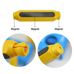 Magnetic Chalk Holder Dustless Double Spring Chalk Pen Holder Auto-adjust Chalk Clip, Ramdom Color, Auto-adjust Chalk Clip