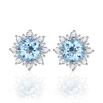 3 PCS/Set Snow Shape Gemstone Jewelry Set For Women, 6, 7, 8, 9, 10
