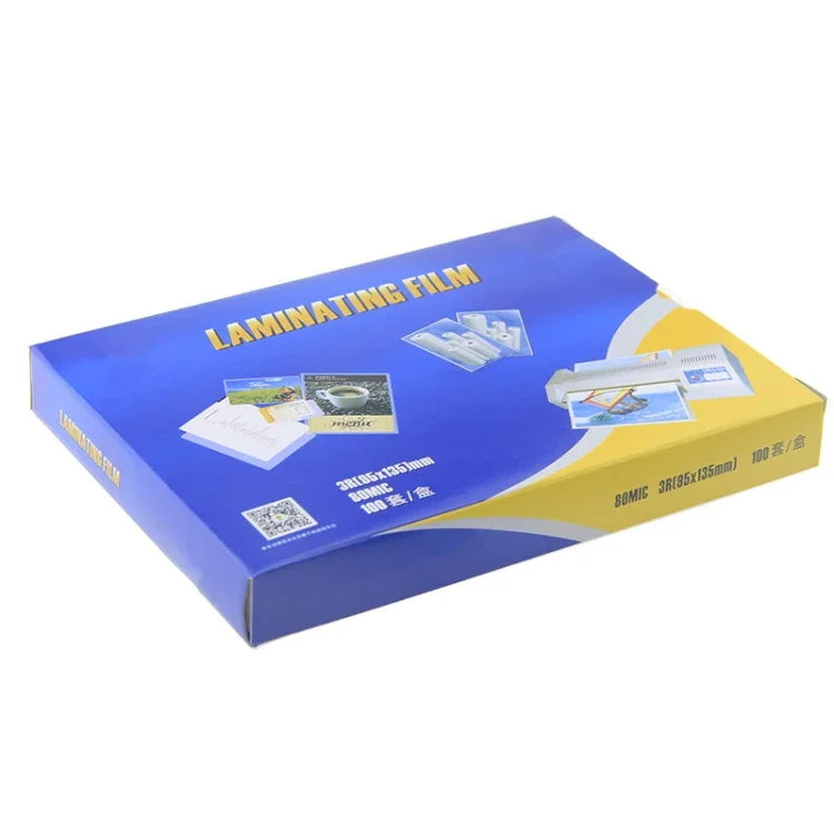 100pcs / Pack 3 Inch 80mic Thickness Clear Laminating Film Plastic film, 3 Inch 80mic