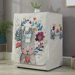 Cartoon Cotton and Linen Drum Roller Washing Machine Dust Cover, 83x60x60cm