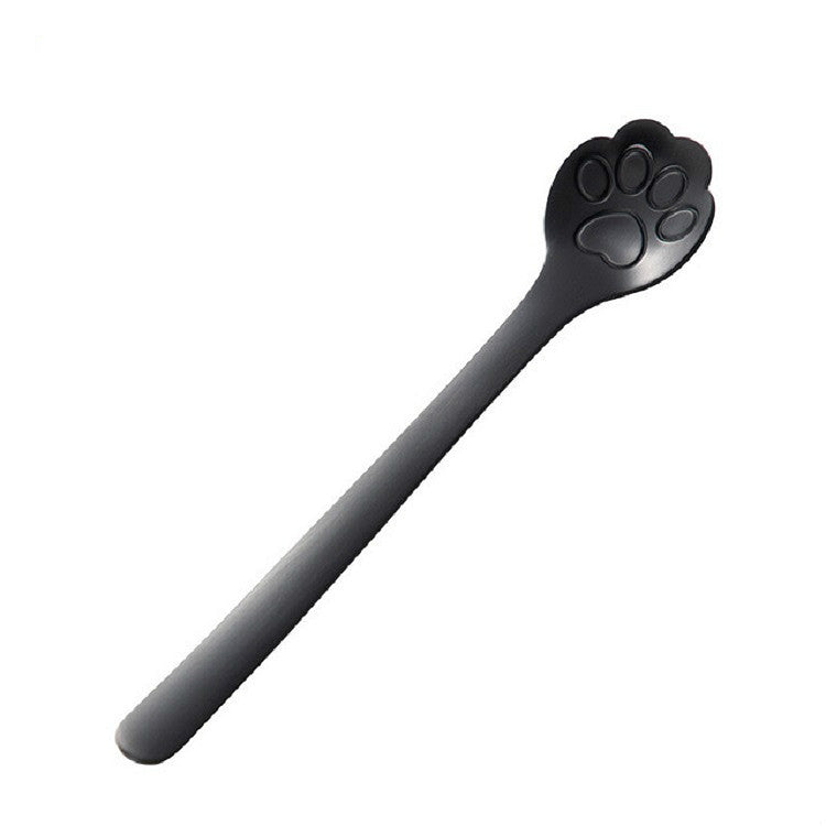 Stainless Steel Creative Cat Claw Coffee Spoon Dessert Cake Spoon, Cat Claw Spoon Gold, Hollow Cat Claw Spoon Gold, Cat Claw Spoon Rose Gold, Hollow Cat Claw Spoon Rose Gold, Cat Claw Spoon Black, Hollow Cat Claw Spoon Black, Cat Claw Spoon Colorful   ...