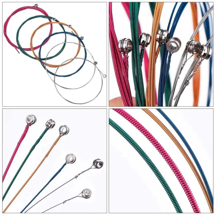6 in 1 Multicolor E-A Guitar Strings, E-A Guitar Strings