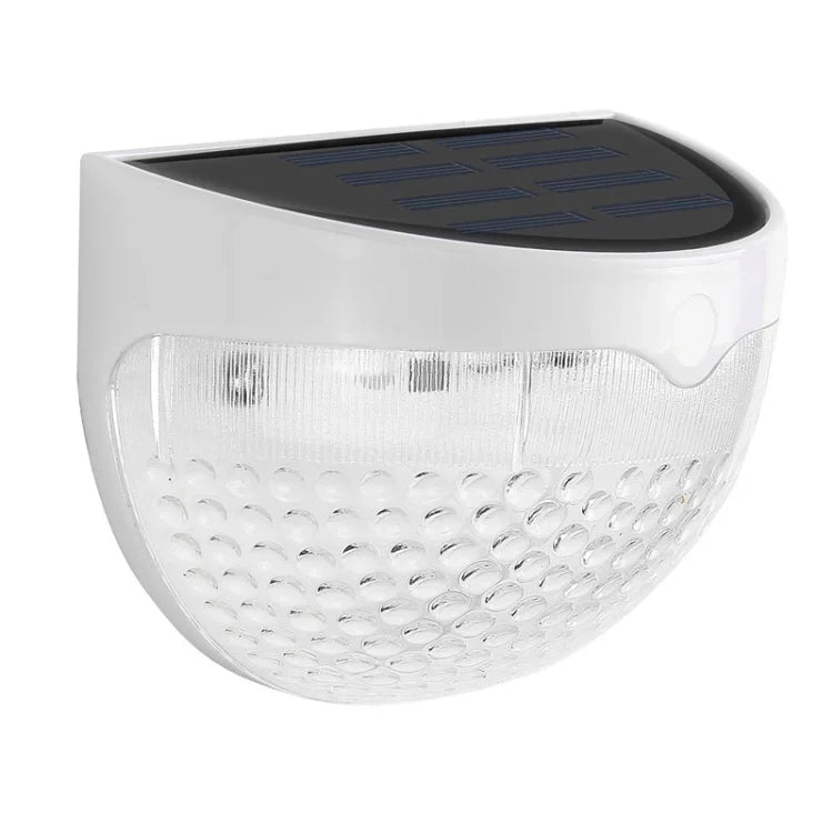 Semi-circular IP55 Waterproof Solar Light Control Fence Light Garden Lamp, Warm White, White Light