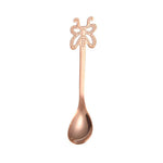 Multicolor Stainless Steel Butterfly Coffee Spoon Fruit Cold Drink Ice Cream Dessert Tea Spoon, Silver, Gold, Rose Gold, Rainbow, Black, Purple