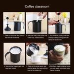Pump Creamer Stainless Steel Double Mesh Manual Coffee Milk Foam Frothing Pitcher Froth Pump Foamer Cup, 400cc, 800cc