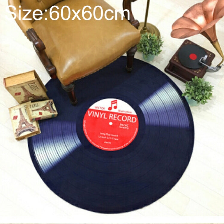Creative Retro 3D DVR Record Carpet Round CD Floor Mat Home Decor Living Room Kid Bedroom Decoration  Rug,, Diameter 60cm, Diameter 80cm, Diameter 100cm, Diameter 120cm, Diameter 160cm, Diameter 180cm