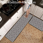 Geometric Lattice Carpet Kitchen Bath Antiskid Mat, 40x60cm, 40x120cm, 50x80cm, 50x160cm, 40x60cm + 40x120cm, 50x80cm + 50x160cm