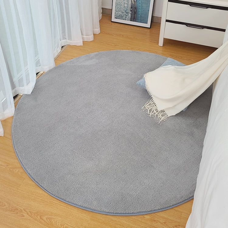 KSolid Round Carpet Soft Fleece Mat Anti-Slip Area Rug Kids Bedroom Door Mats, Diameter: 80cm, Diameter: 100cm, Diameter: 120cm
