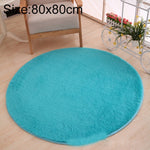 KSolid Round Carpet Soft Fleece Mat Anti-Slip Area Rug Kids Bedroom Door Mats, Diameter: 80cm, Diameter: 100cm, Diameter: 120cm