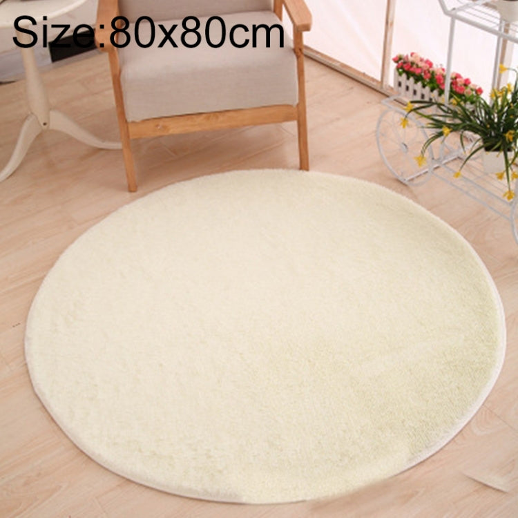 KSolid Round Carpet Soft Fleece Mat Anti-Slip Area Rug Kids Bedroom Door Mats, Diameter: 80cm, Diameter: 100cm, Diameter: 120cm
