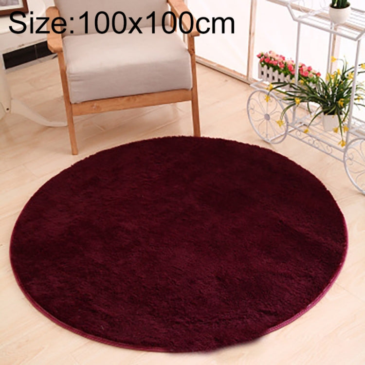 KSolid Round Carpet Soft Fleece Mat Anti-Slip Area Rug Kids Bedroom Door Mats, Diameter: 80cm, Diameter: 100cm, Diameter: 120cm