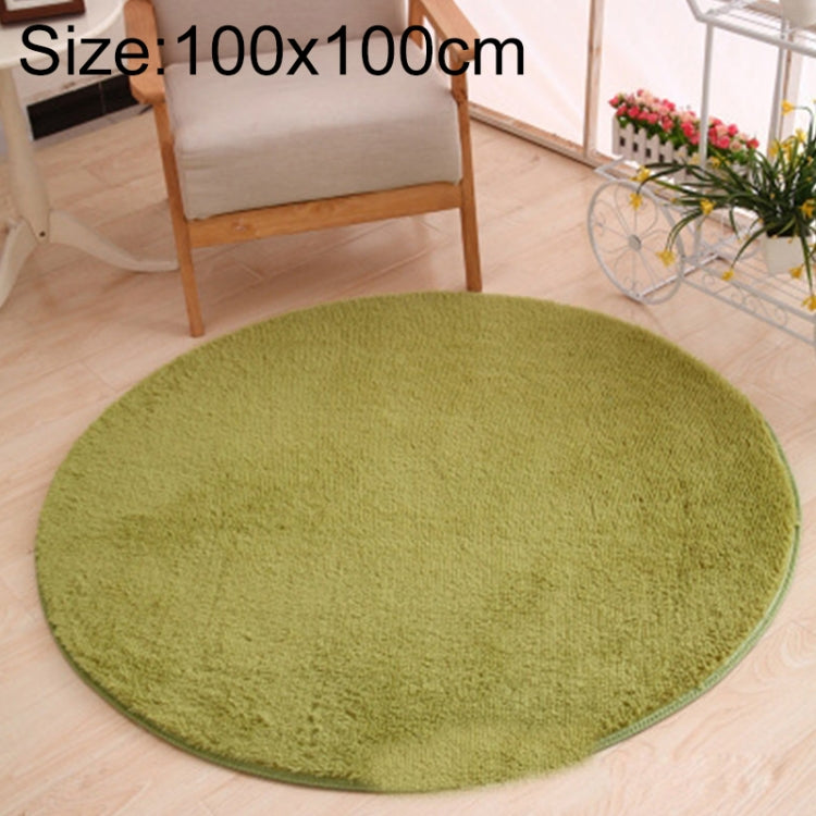 KSolid Round Carpet Soft Fleece Mat Anti-Slip Area Rug Kids Bedroom Door Mats, Diameter: 80cm, Diameter: 100cm, Diameter: 120cm
