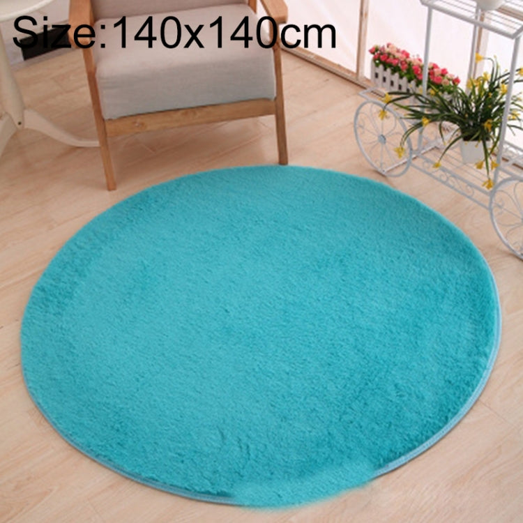 KSolid Round Carpet Soft Fleece Mat Anti-Slip Area Rug Kids Bedroom Door Mats, Diameter: 140cm, Diameter: 160cm