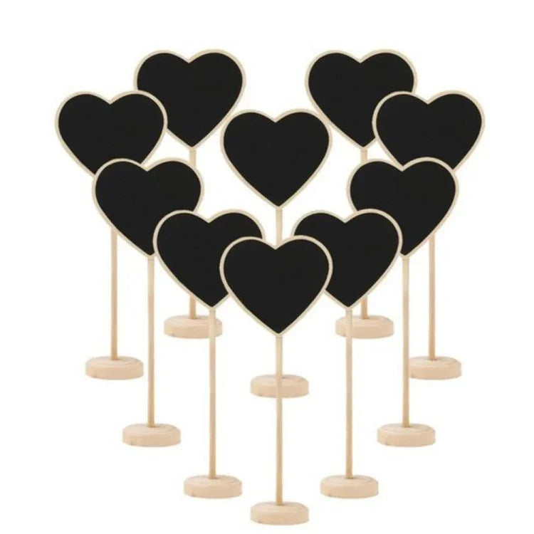 10 PCS Wooden Blackboard Chalkboard Mini Message Notice Board Table Wedding Party Decoration, Wooden Blackboard 2