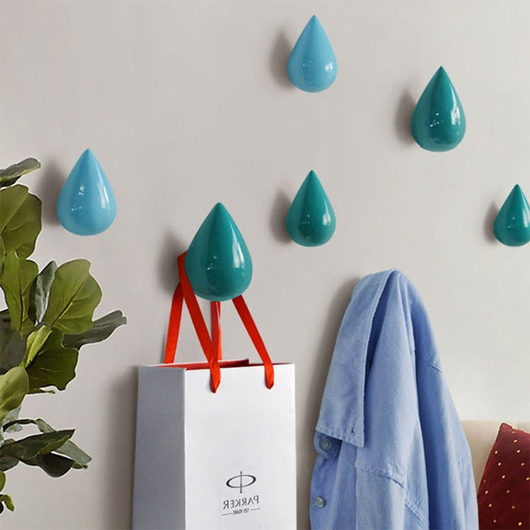 Creative Water Droplets Wall Hooks Home Decoration Resin Mural 3D Coat Hook Single Hooks Wall Hanger, Big Size, Small Size