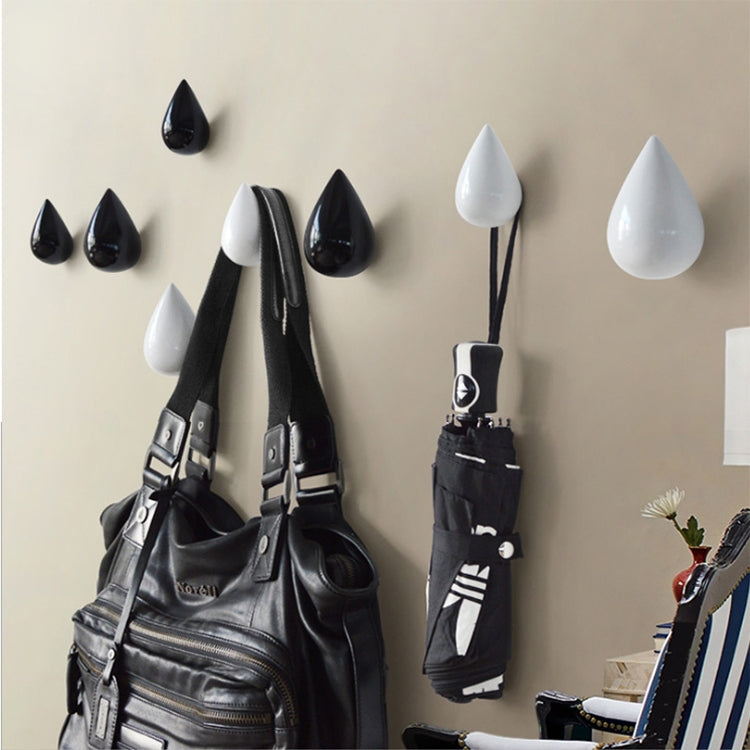 Creative Water Droplets Wall Hooks Home Decoration Resin Mural 3D Coat Hook Single Hooks Wall Hanger, Big Size, Small Size