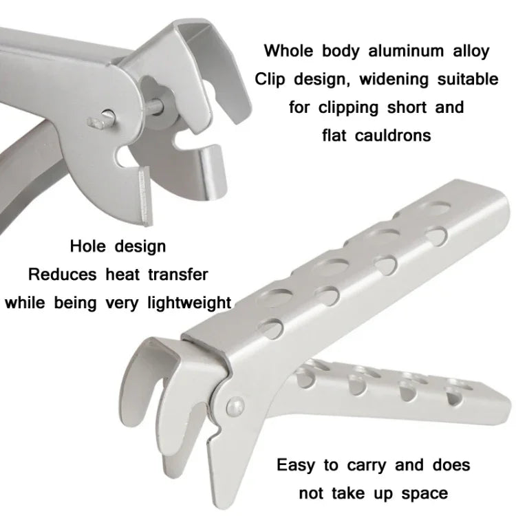 Outdoor Picnic Barbecue Aluminum Alloy Anti-scalding Pot Tongs
