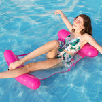 Foldable Double-purpose Backrest Float Hammock with Net, Size:120 x 75cm(Cherry Blossoms Pink), Size:120 x 75cm(Yellow), Size:120 x 75cm(Sky Blue), Size:120 x 75cm(Orange)