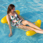 Foldable Double-purpose Backrest Float Hammock with Net, Size:120 x 75cm(Cherry Blossoms Pink), Size:120 x 75cm(Yellow), Size:120 x 75cm(Sky Blue), Size:120 x 75cm(Orange)