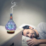 STB-XB10 3D Fireworks 7 Colors LED Night Light Air Humidifier Aroma Essential Oil Diffuser Mist Maker, US Plug, EU Plug, UK Plug, AU Plug