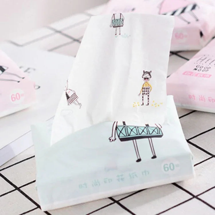 Colorful Cartoon Household Printing Paper Napkin Facial Tissue, Color Random Delivery, Cartoon Paper